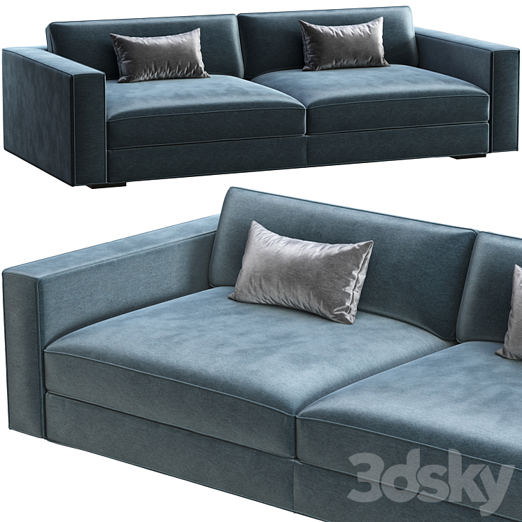 Sofa restoration hardware maddox 3DS Max Model - thumbnail 2