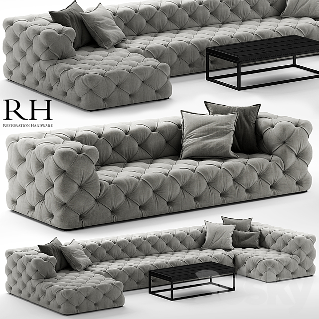 Sofa rh soho tufted 3DSMax File - thumbnail 1