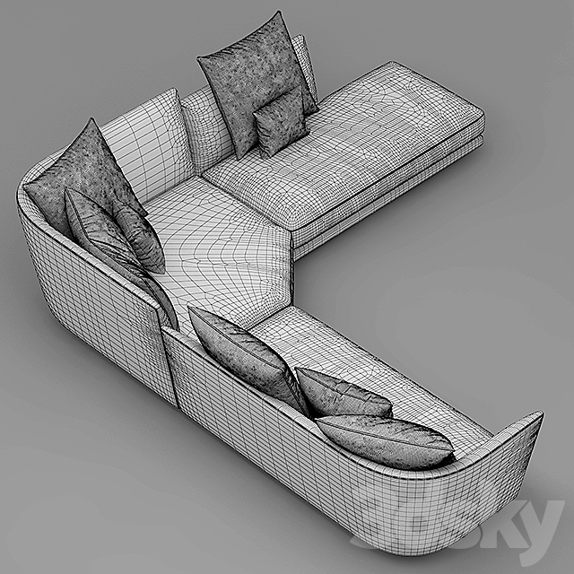 Sofa ROLF BENZ TONDO 3DSMax File - thumbnail 3