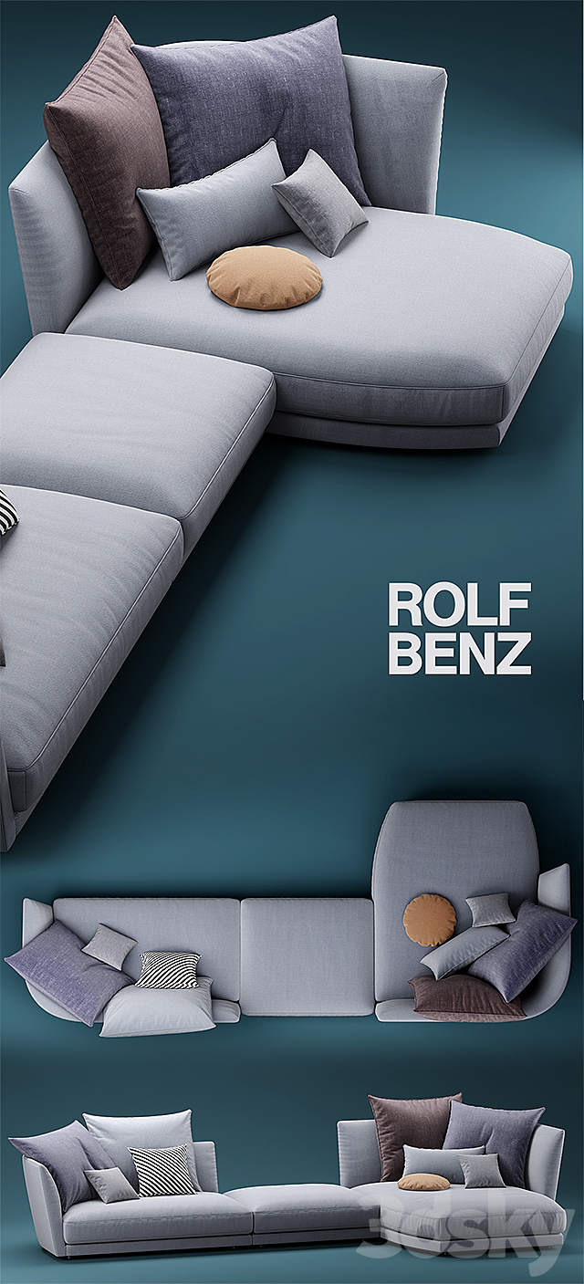 Sofa ROLF BENZ TONDO 3DSMax File - thumbnail 2