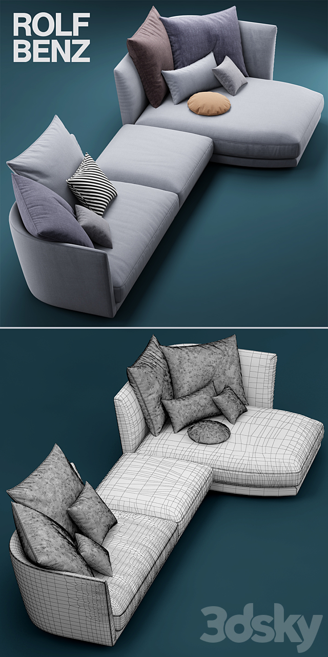 Sofa ROLF BENZ TONDO 3DSMax File - thumbnail 3