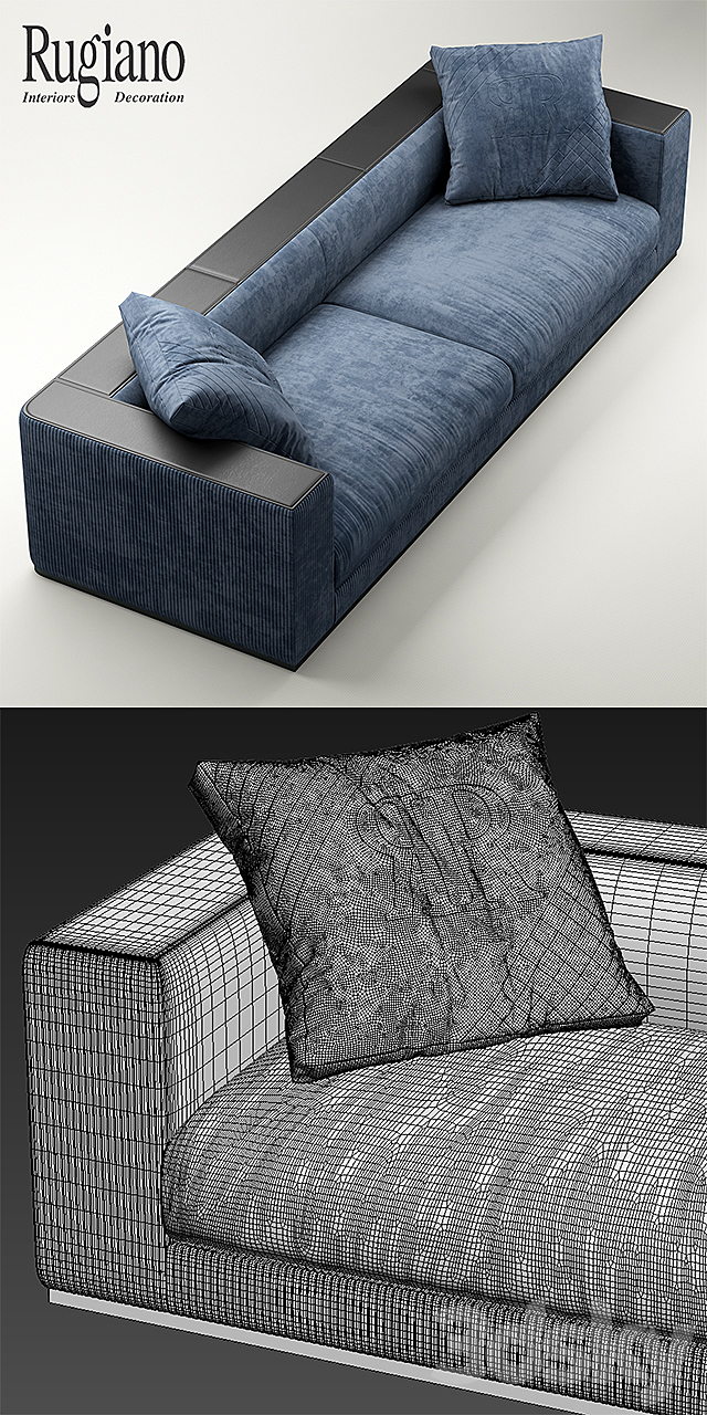 Sofa Rugiano VOGUE sofa 3DSMax File - thumbnail 3