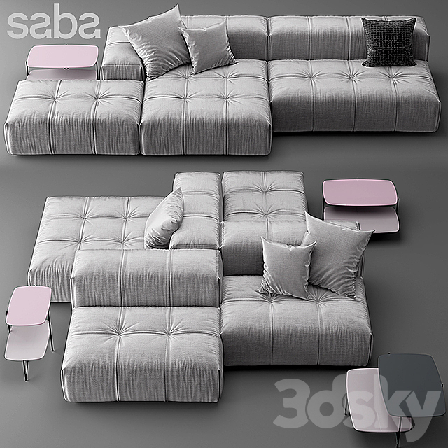 Sofa Saba Italia pixel 3DSMax File - thumbnail 1