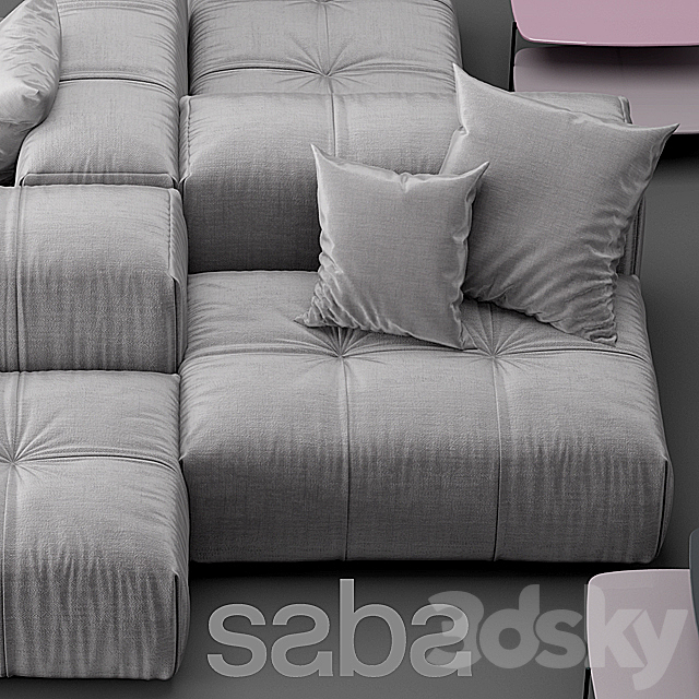 Sofa Saba Italia pixel 3DSMax File - thumbnail 2