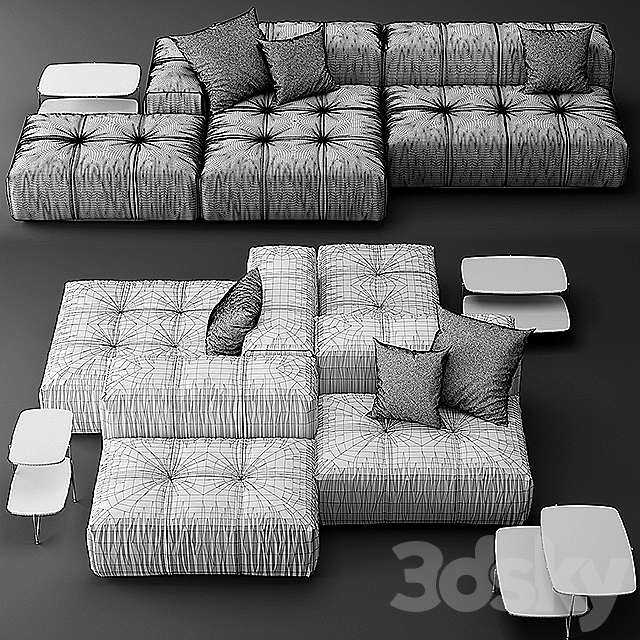 Sofa Saba Italia pixel 3DSMax File - thumbnail 3