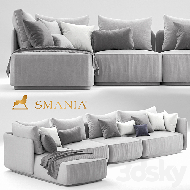 sofa Smania Beverly set 2 3ds Max - thumbnail 1