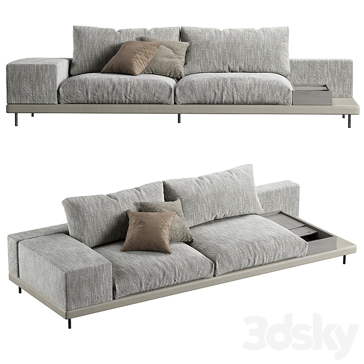 Sofa SPACE Sofaclub 3DS Max Model - thumbnail 1