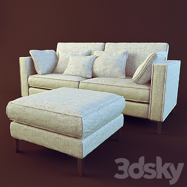 sofa + stool 3DSMax File - thumbnail 1