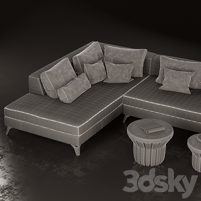 Sofa SYMBOLE roche bobois 3DSMax File - thumbnail 3