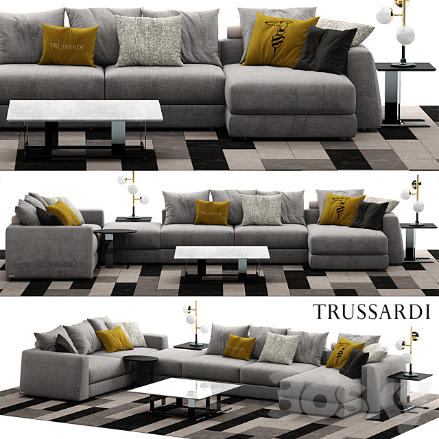 Sofa trussardi Liam Sofa 3DSMax File - thumbnail 1