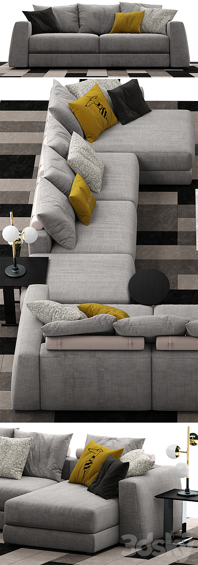 Sofa trussardi Liam Sofa 3DSMax File - thumbnail 2