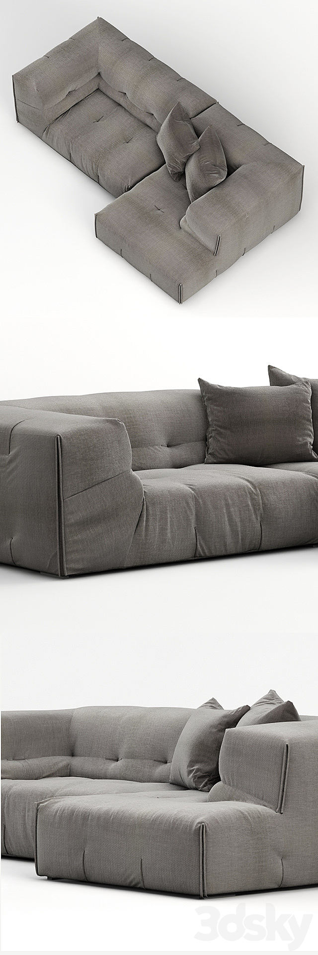 Sofa TUFTY-TOO 2 3DS Max Model - thumbnail 2