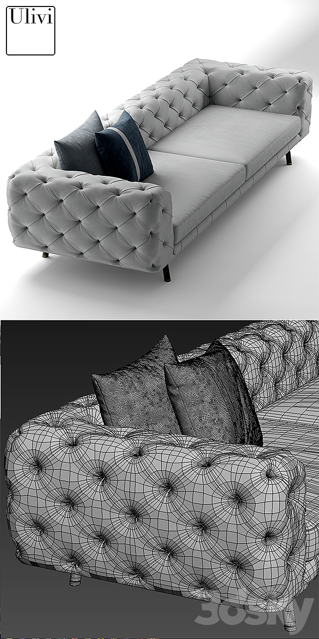 Sofa ULIVI SALOTTI daniel 3DSMax File - thumbnail 3