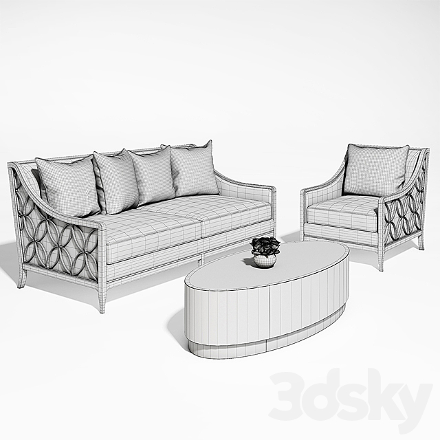 Sofa UPH-SOFWOO-62B 3DSMax File - thumbnail 2