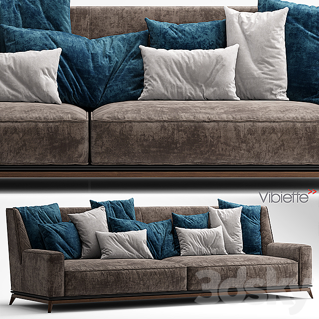 Sofa Vibieffe 3 seater sofa OPERA 3DSMax File - thumbnail 1