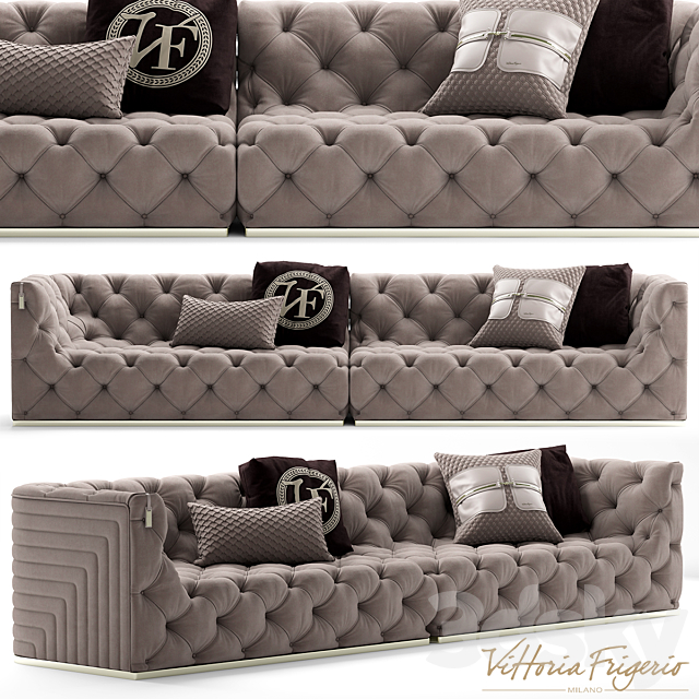 Sofa vittoriafrigerio Caracciolo 3DSMax File - thumbnail 1