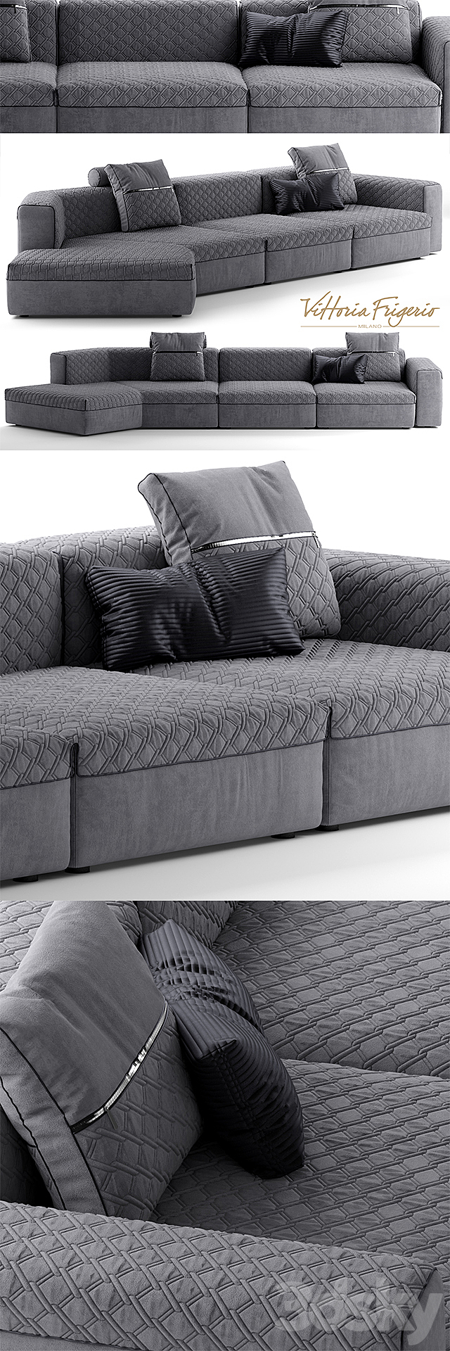 Sofa vittoriafrigerio Sforza 3DSMax File - thumbnail 2