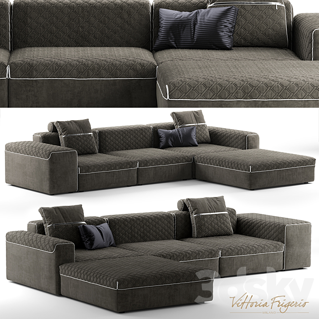 Sofa vittoriafrigerio Sforza 3DSMax File - thumbnail 1