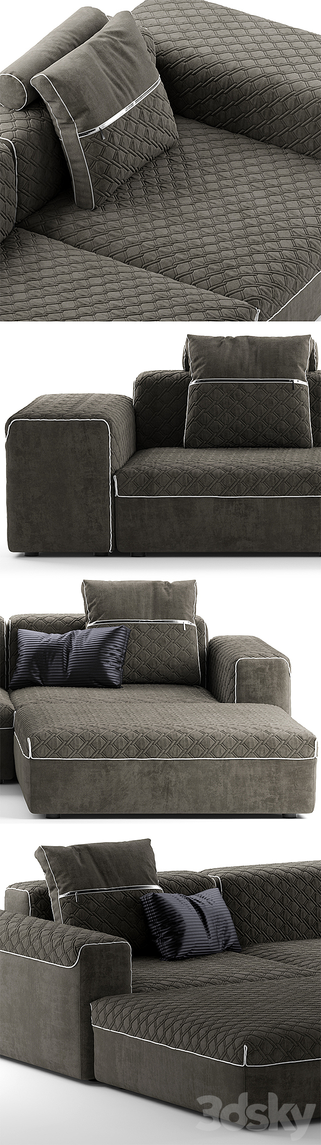 Sofa vittoriafrigerio Sforza 3DSMax File - thumbnail 2