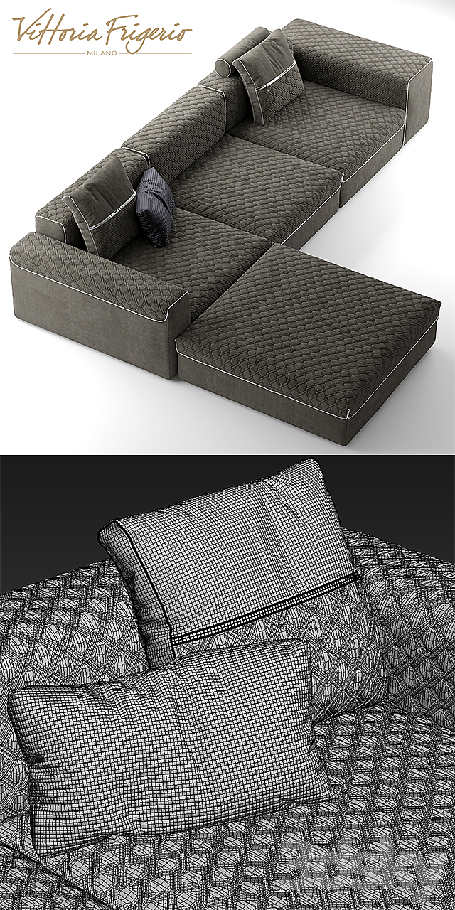 Sofa vittoriafrigerio Sforza 3DSMax File - thumbnail 3