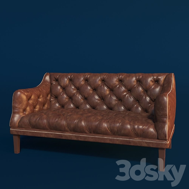 Sofa with buttons 3DS Max Model - thumbnail 2