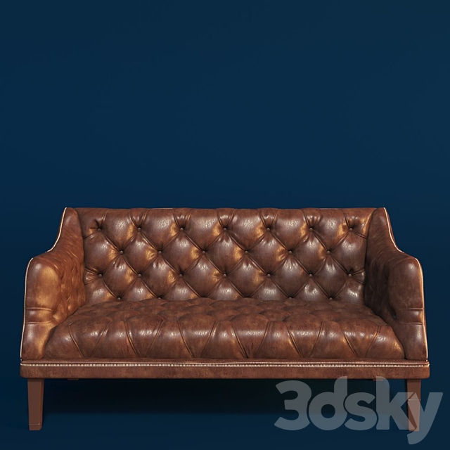 Sofa with buttons 3DS Max Model - thumbnail 3