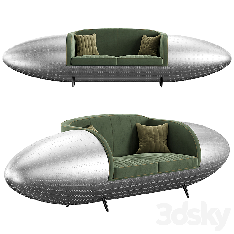 Sofa Zepp Aviator Konyshev 3DS Max Model - thumbnail 1