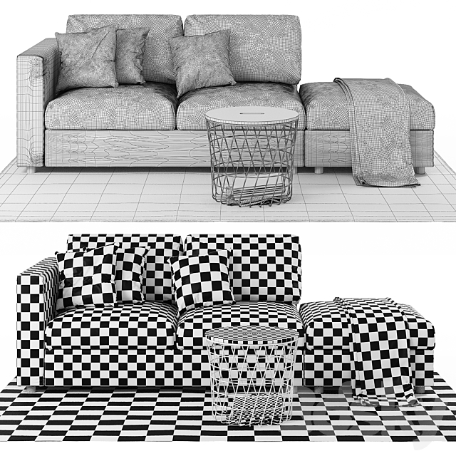 Sofas Vimle Ikea _ Vimle Ikea 3DSMax File - thumbnail 3