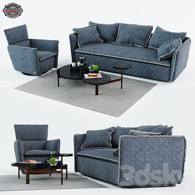 SOFI-CLASSIC MODULAR SOFA 3DSMax File - thumbnail 1