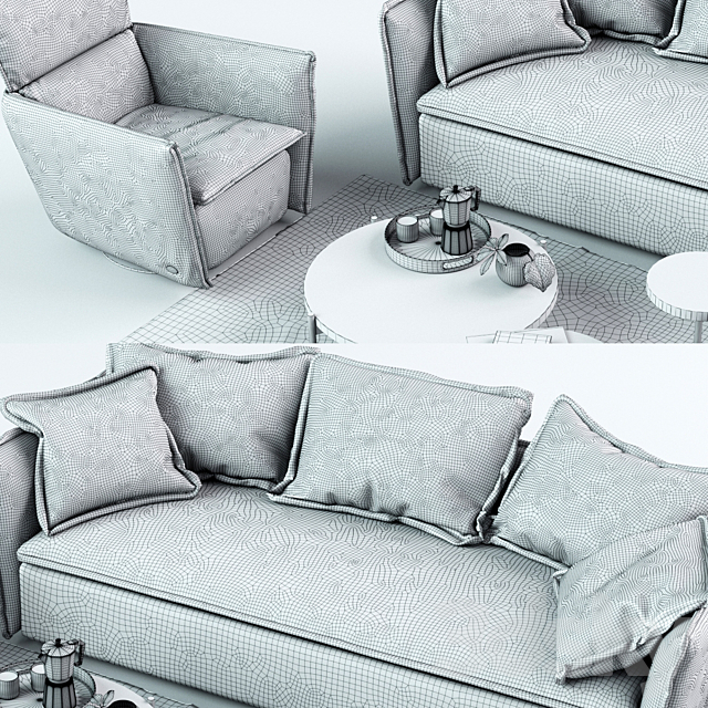 SOFI-CLASSIC MODULAR SOFA 3DSMax File - thumbnail 3