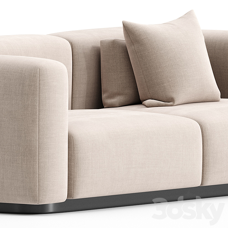 Soft Modular Sofa by Vitra 3DS Max Model - thumbnail 2