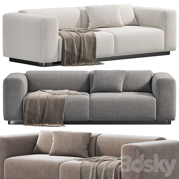 Soft Modular Sofa by Vitra sofas 3DS Max Model - thumbnail 1