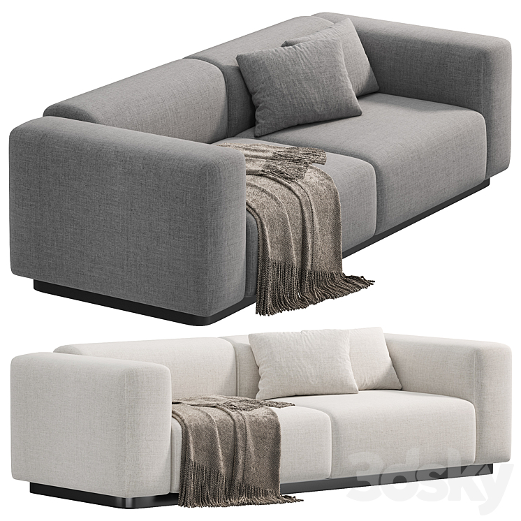 Soft Modular Sofa by Vitra sofas 3DS Max Model - thumbnail 2