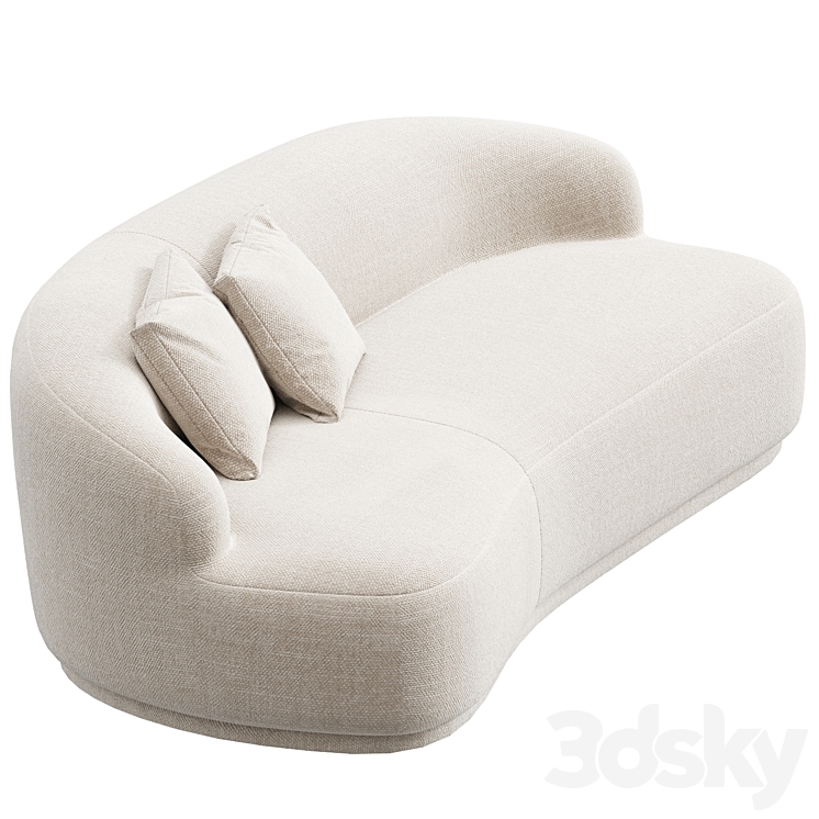 Soraya Sofa Dove Cream 3DS Max Model - thumbnail 2