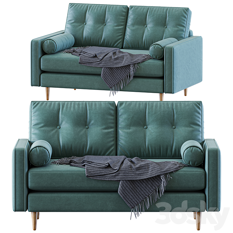 Stead 2 Seater Sofa 3DS Max Model - thumbnail 2