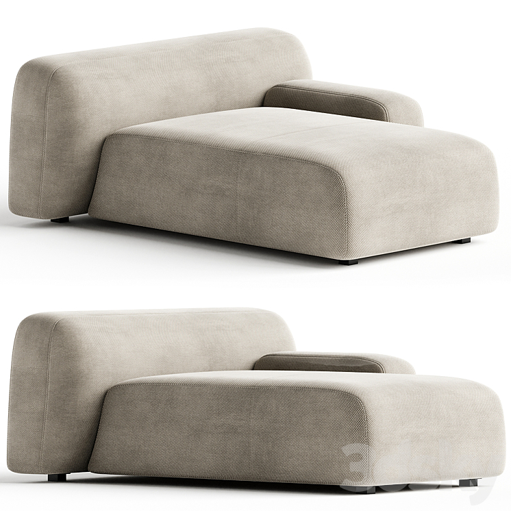 Suiseki Sofa cod SUI11DX composition 3DS Max Model - thumbnail 1