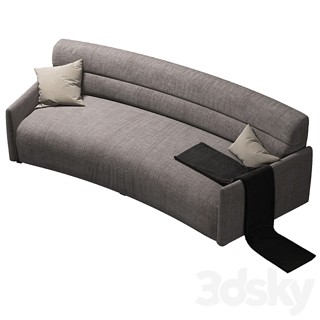 Sydney Curved-Sofa 3ds Max - thumbnail 2