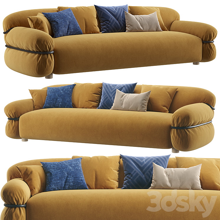 Tacchini Sesann sofa 3DS Max Model - thumbnail 1