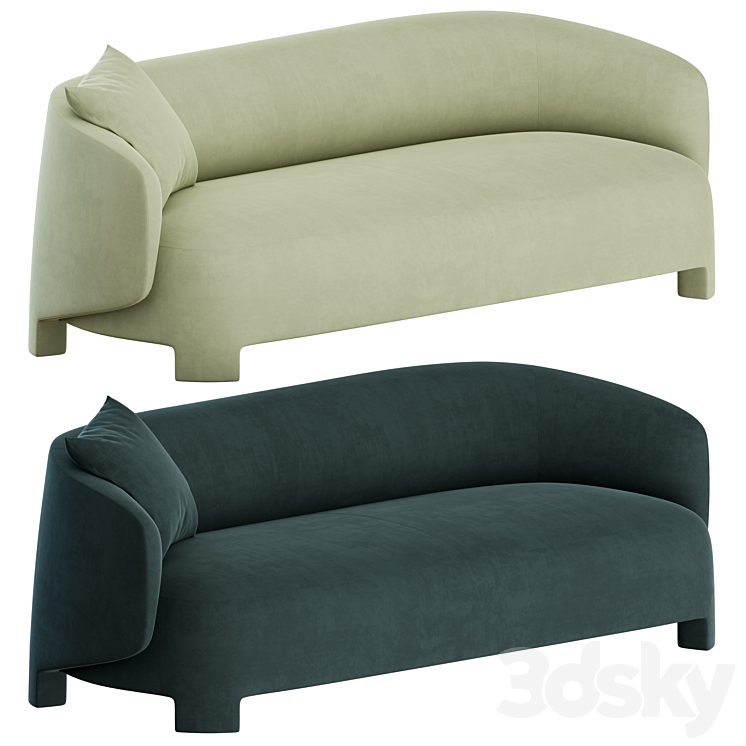 Taru 3 Seater Sofa by Ligne Roset 3DS Max Model - thumbnail 2