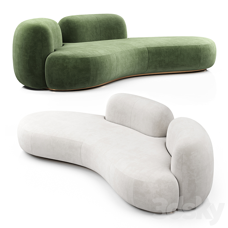 Tateyama XL Sofa 2 backs By Secolo 3DS Max Model - thumbnail 1