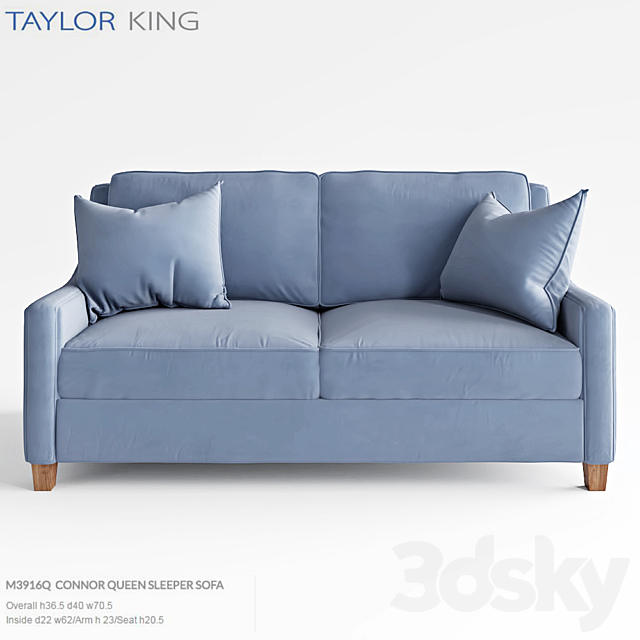 Taylor King Connor Queen Sleeper Sofa M3916Q 3DSMax File - thumbnail 2