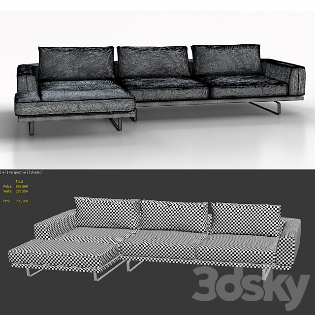 Tempo Natuzzi Italia 3DS Max Model - thumbnail 2