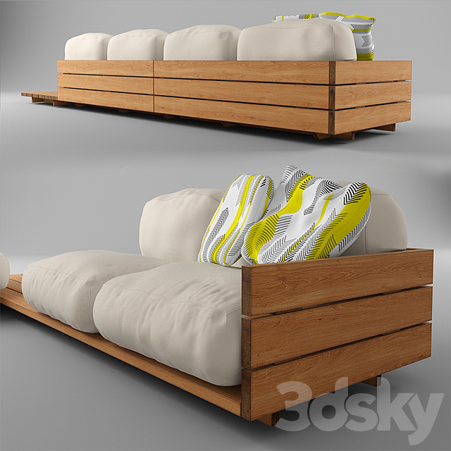 The Pallet Sofa by Piero Lissoni for Matteograssi 3DS Max Model - thumbnail 2