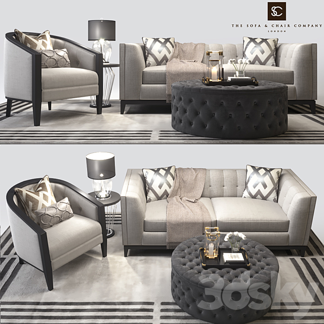 The Sofa and Chair 3DSMax File - thumbnail 1