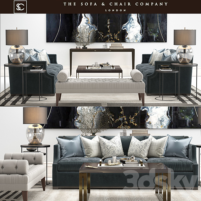 The Sofa & Chair Company set 01 3DSMax File - thumbnail 1