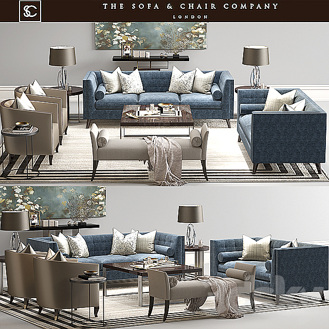 The Sofa & Chair Company set 02 3DSMax File - thumbnail 1