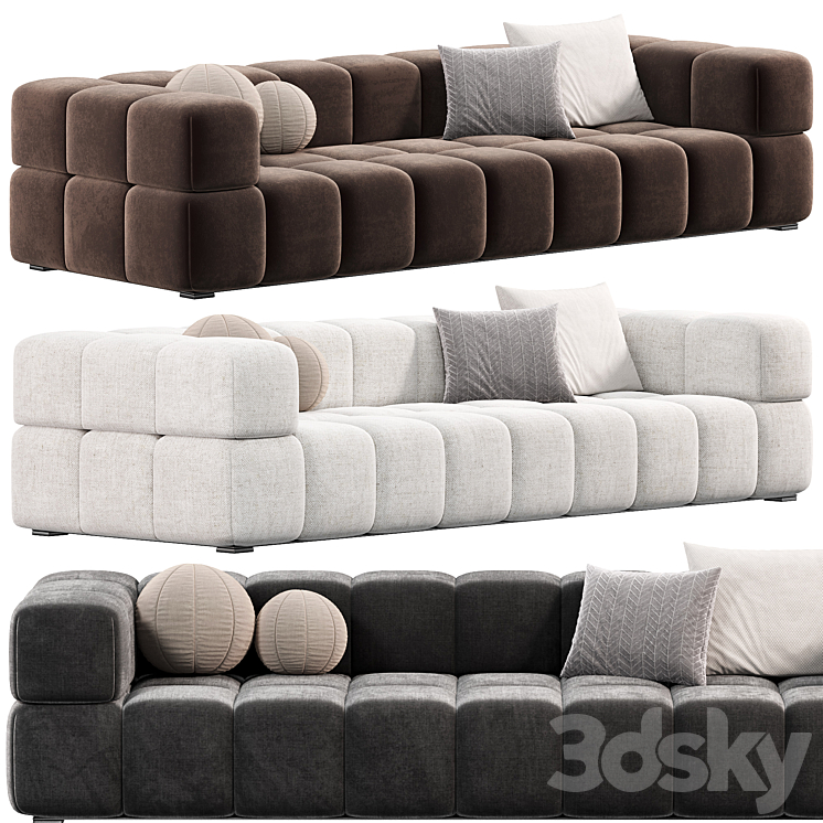 Thomas Long Module Sofa with Corner Backrest 3DS Max Model - thumbnail 1