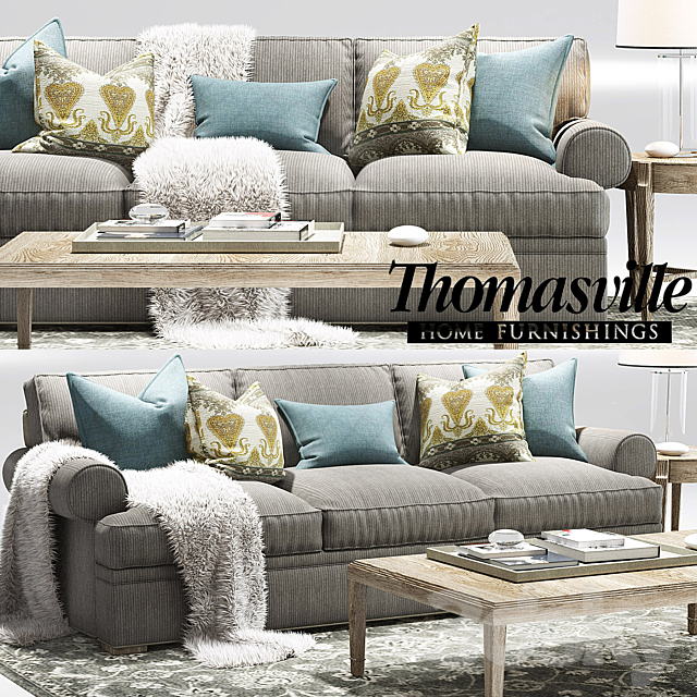 Thomasville Jessie sofa_Elements Long Sofa 3DSMax File - thumbnail 1