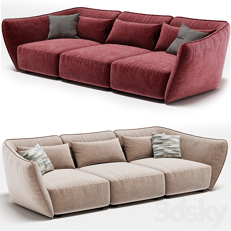 TIMELESS Sofa By Natuzzi Italia 3DS Max Model - thumbnail 2