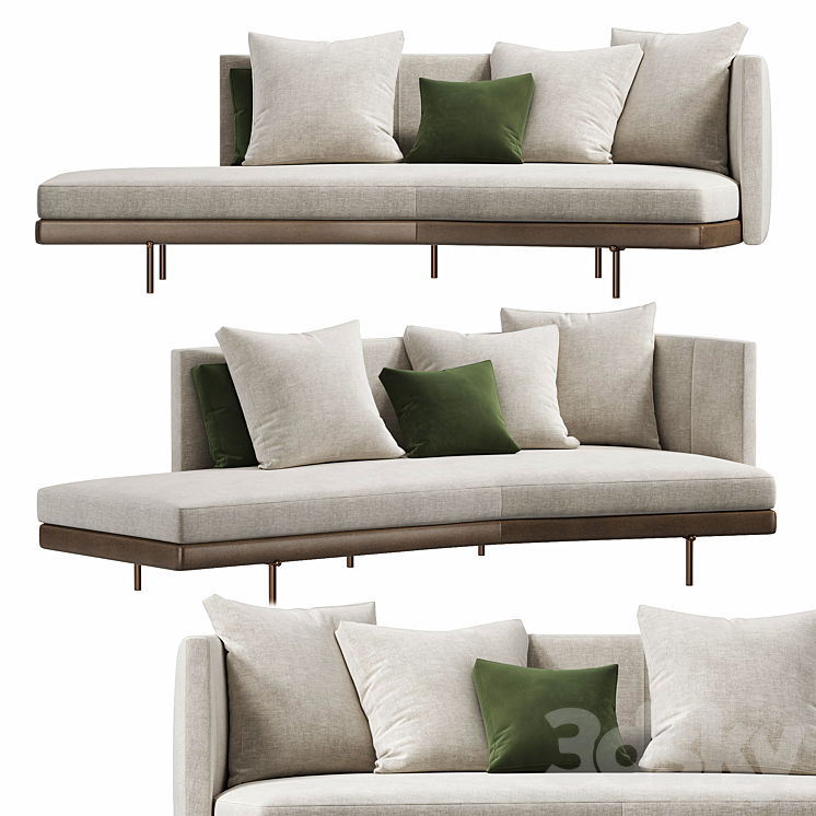 Torii Sofa by minotti 3DS Max Model - thumbnail 1